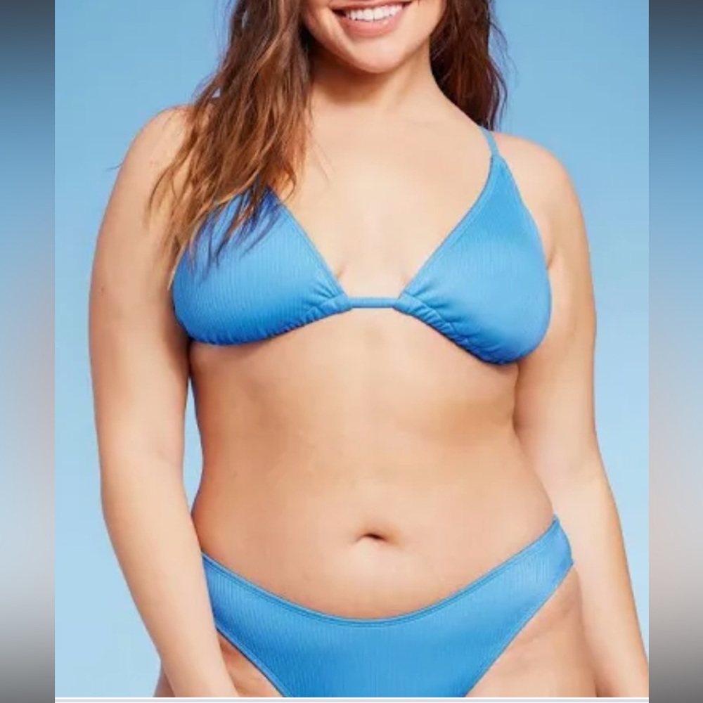 Blue Ribbed Wild Fable Bikini